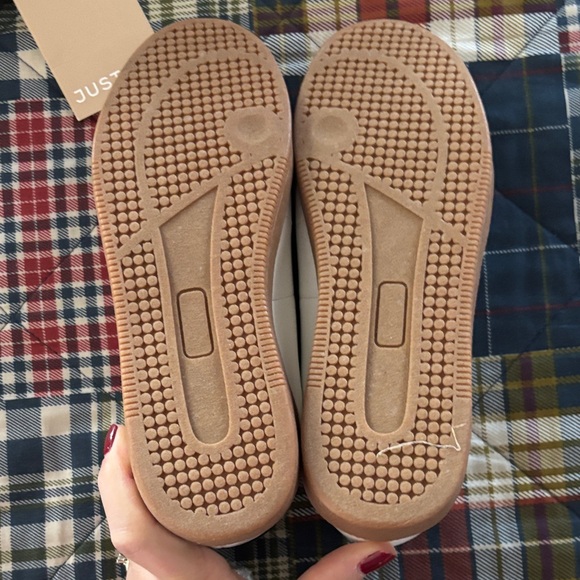 JustFab Women's white and black Portia sneakers - Picture 2 of 5